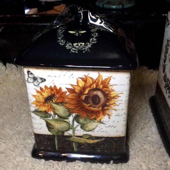 VINTAGE French Sunflower Set/Certified Int'l. Classic, French Flair; Kitchencore - Picture 1 of 6